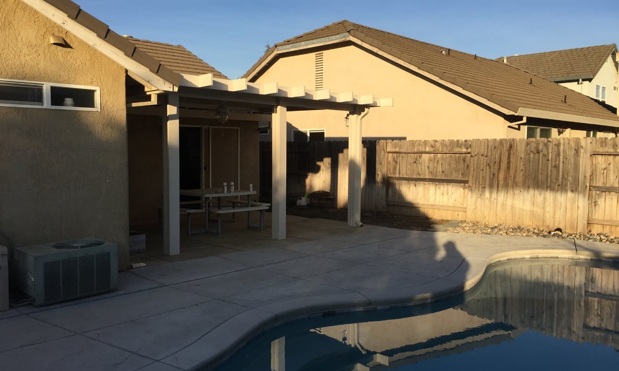 Magic Touch Landscaping installed a beautiful Alumawood patio cover